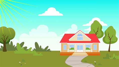 House Home Morning Cartoon - Free Background Loop - YouTube