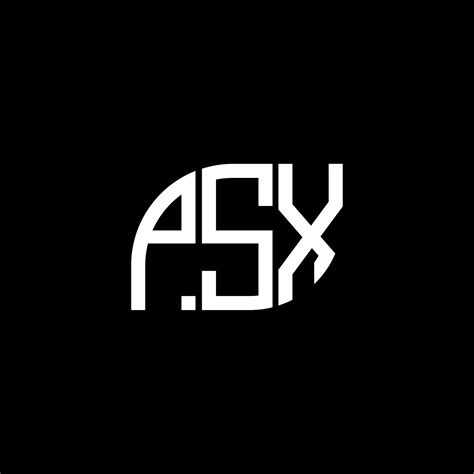 PSX letter logo design on black background.PSX creative initials letter logo concept.PSX vector ...