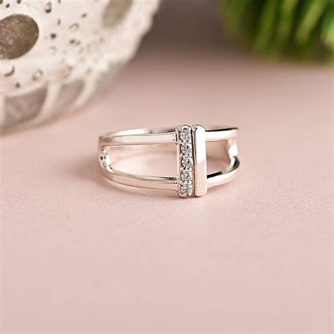 Buy/Send 925 Silver Zircon Ring Online- FNP