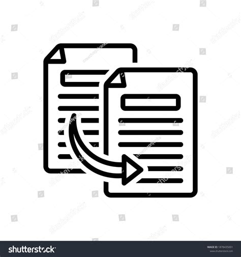 Vector Black Line Icon Copy Stock Vector (Royalty Free) 1878435001 ...