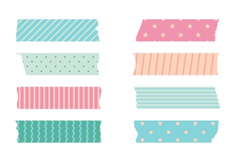 Washi masking tape set. Cute scotch 5103139 Vector Art at Vecteezy