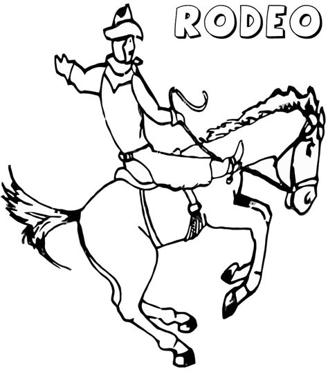 Bronc Riding Rodeo coloring page - Download, Print or Color Online for Free