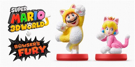 Super Mario 3D World + Bowser’s Fury, gli amiibo di Peach e Mario Gatto in arrivo il 12 febbraio ...