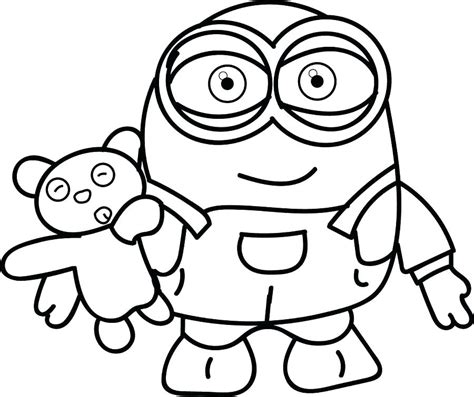 Minion Coloring Pages Bob at GetDrawings | Free download