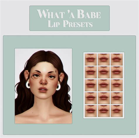 dirt man : What ’a Babe Lip Presets ~ Stuff 15 presets all...