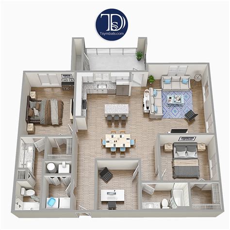 Simple Apartment Floor Plan - floorplans.click