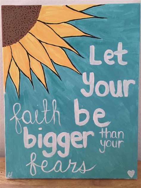 Let your faith be bigger than your fears - Canvas Painting on Etsy! Too cute! | Canvas painting ...