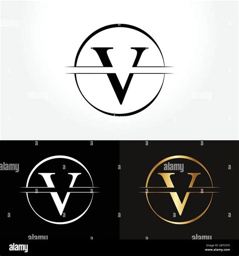 Initial Circle Letter V Logo Design Business Vector Template. Creative Abstract Letter V Logo ...