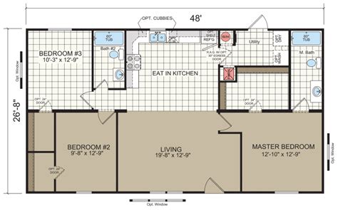 Double Wide Mobile Home Floor Plan Layouts