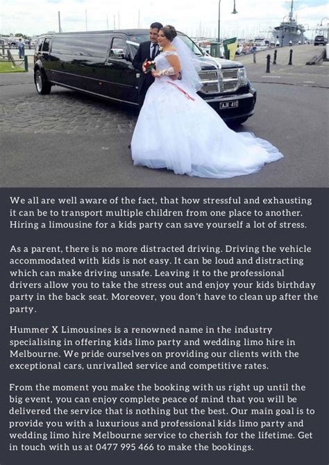 Hummer Limousines - Your Perfect Option for Weddings & Kids Limo Party