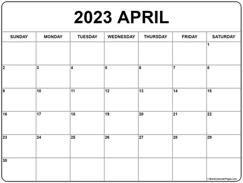 April 2023 calendar | free printable calendars