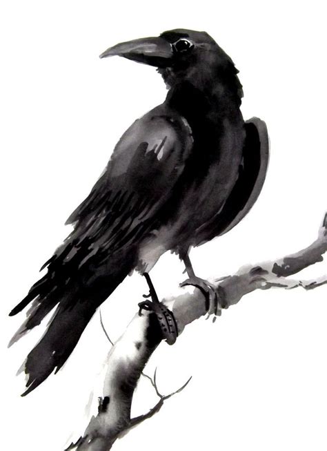 Watercolor Bird, Original Watercolor Painting, Original Watercolors, Painting & Drawing, Crow ...