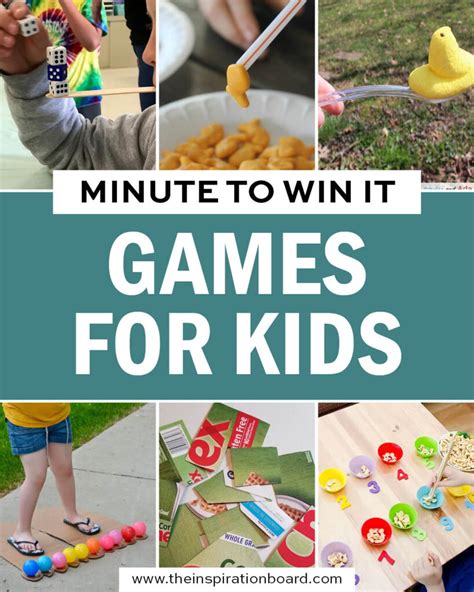 Minute to Win It Games for Kids- The Inspiration Board