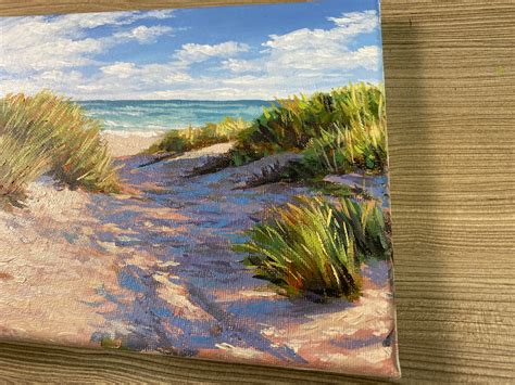 Acrylic Painting Beach Sand Dunes original Painting - Etsy UK