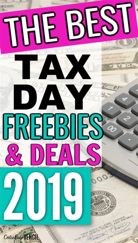 Tax Day Freebies 2019