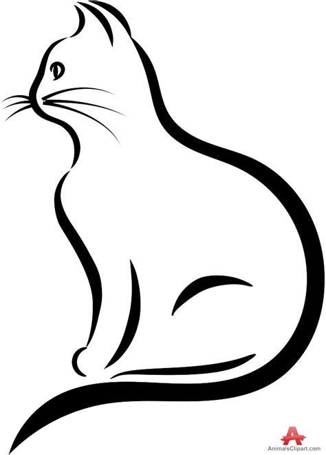 Cat Outline Drawing - ClipArt Best