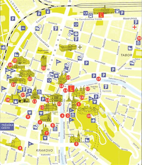 Ljubljana Slovenia Tourist Map - Ljubljana Slovenia • mappery