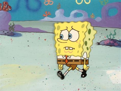 Walk Road Background SpongeBob Original Cel Animation