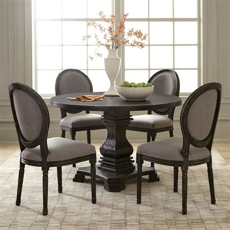 Scott Living Dayton Antique Black Composite Round Dining Table at Lowes.com