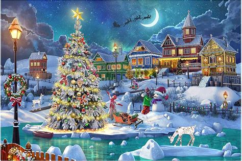 Jigsaw Puzzles for Adults 1000 Pieces, Christmas Wood Jigsaw Puzzles Large Jigsaw Puzzle Toys ...