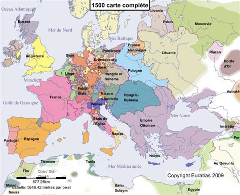 Map of Europe in year 1500 (in french) [728x593] : r/MapPorn