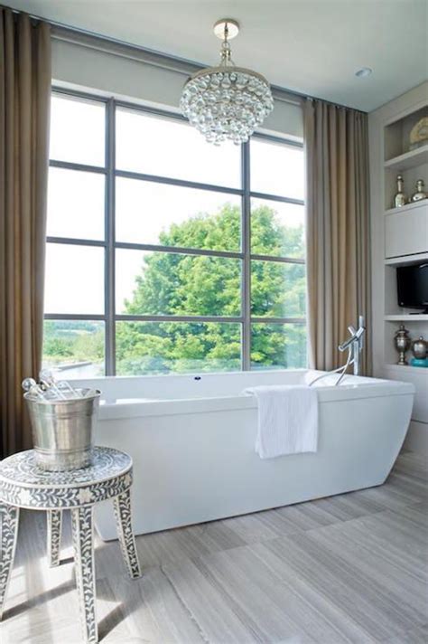 Modern Chandelier Over Bathtub - Bathtube Insight