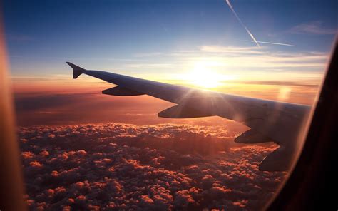 photography, Sunset, Sky, Clouds, Wings, Aircraft, Airplane Wallpapers HD / Desktop and Mobile ...