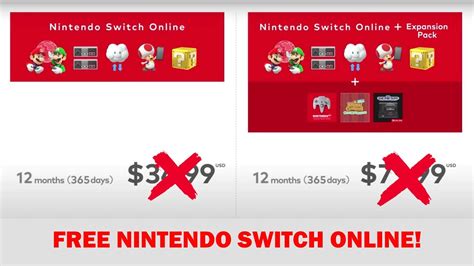 HOW TO GET NINTENDO SWITCH ONLINE FOR FREE! - YouTube