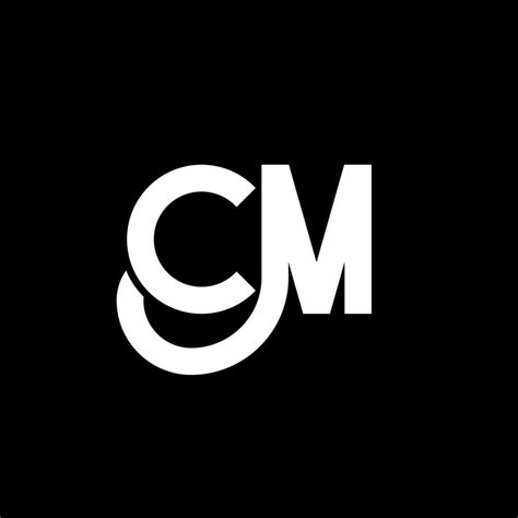 CM letter logo design on black background. CM creative initials letter logo concept. cm letter ...