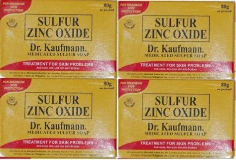 Lot of 4 Dr Kaufmann Medicated Sulfur Soap -- This is an Amazon Affiliate link. Click on the ...