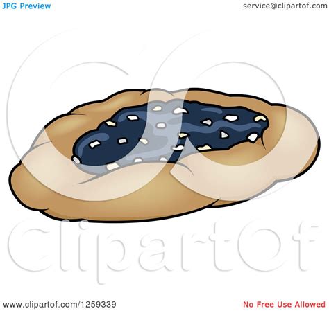 Clipart of a Blueberry Pie - Royalty Free Vector Illustration by dero ...