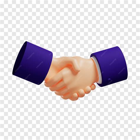 Premium PSD | Handshake emoji isolated