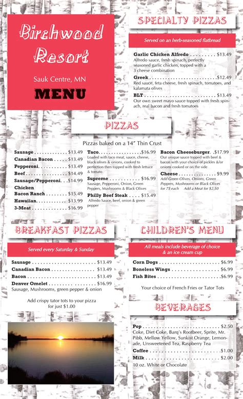 Birchwood Food/Drink Menu – Birchwood Resort LLC.