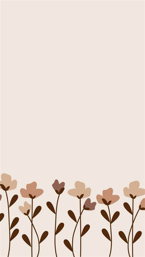 Cute brown aesthetic flower wallpaper. Here is the design so it is ...