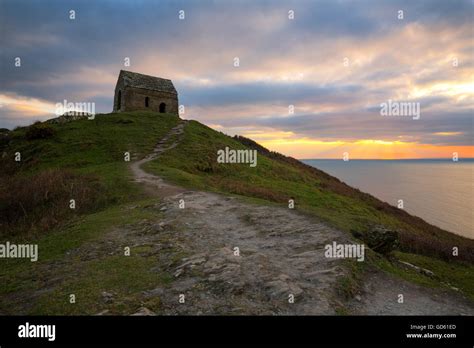 St Michaels Chapel at Rame Head in Cornwall Stock Photo - Alamy