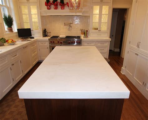 #kitchen island countertop with light colored #granite. | Marble countertops kitchen, White ...