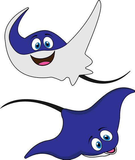 cute manta ray animal cartoon vector graphic 5196016 Vector Art at Vecteezy