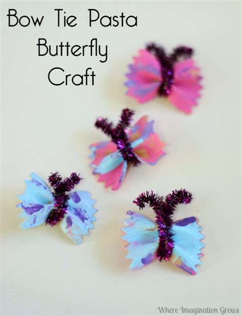 Bow Tie Pasta Butterfly Craft for Kids - Where Imagination Grows