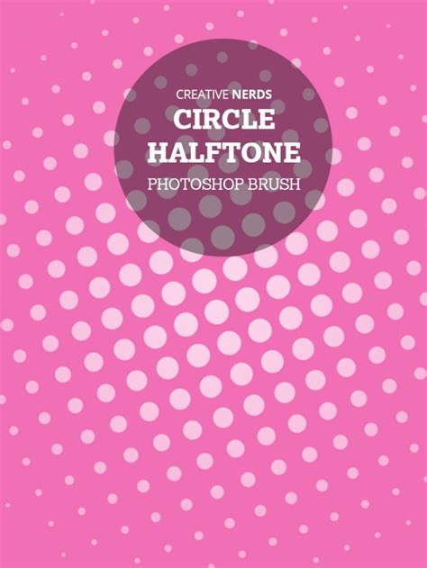 Circle halftone free Photoshop brush set | Creative Nerds