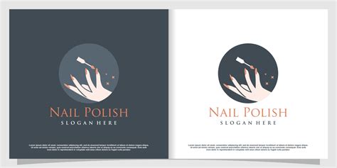 Nail polish logo design vector with creative unique style 11667831 ...