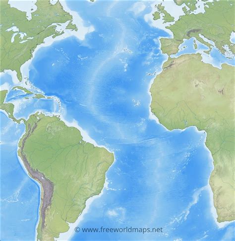 Map Of Atlantic Ocean Countries | Map of Atlantic Ocean Area