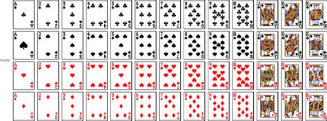 Standard+52+Deck+of+Playing+Cards | Printable playing cards, Deck of cards, Playing card deck