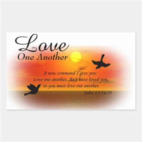 John 13:34-35 Love one another stickers | Zazzle.com