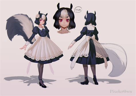 ArtStation - Skunk demon girl