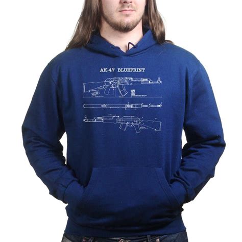 AK47 Blueprint Mens Hoodie – Forged From Freedom