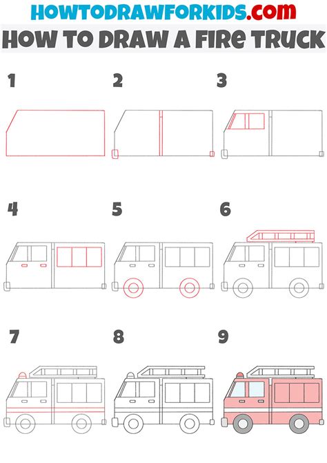 Discover more than 75 fire truck sketch easy super hot - seven.edu.vn