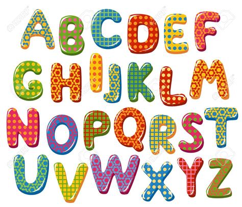 Lettres de l'alphabet colorés Banque d'images - 23832474 | Alphabet, Lettres alphabet, Lettre a