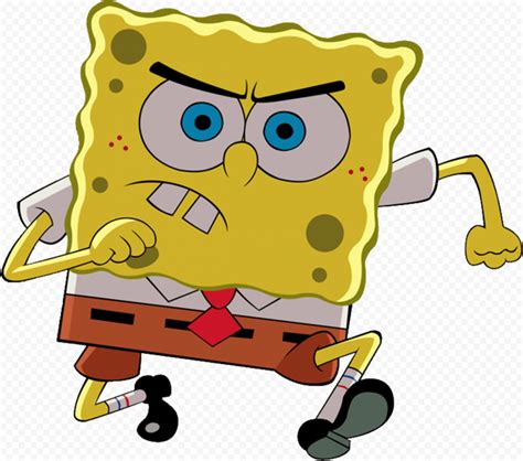 HD Spongebob Running Angry Characters Transparent PNG | Citypng