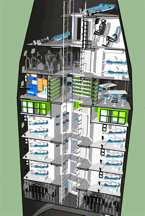 SpaceX Starship interior concept for 100 passengers by Joseph Lantz ...