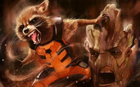 Groot Rocket Artwork Wallpapers | HD Wallpapers | ID #20231